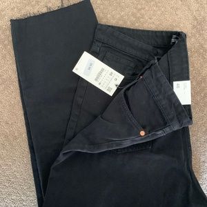 Zara black straight leg jeans US 14